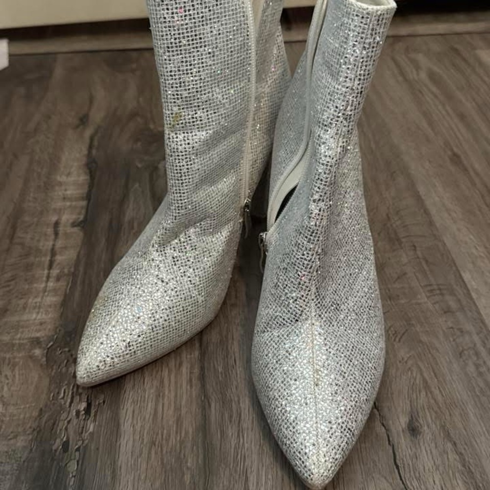 Silver Glitter Women's Boots